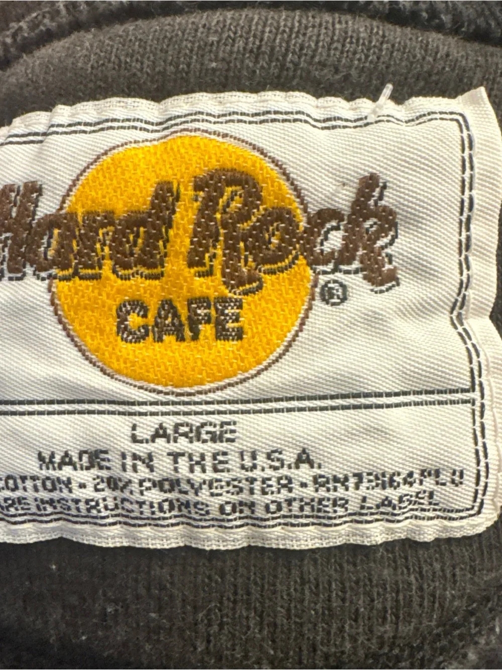 Vintage 90’s Hard Rock Cafe Save The Planet Orlando Men’s L Black Embroidered - Picture 6 of 7